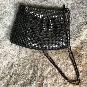 Black bead-like clutch / shoulder / cross body bag